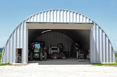 Metal Arch Farm Building